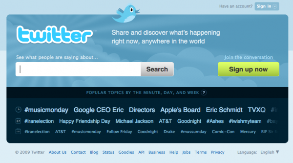 หน้าแรกของ twitter.com