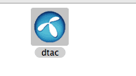icon DTAC ปรากฏเมื่อเสียบ 3G
