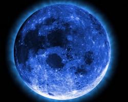 Photo provided - The ?blue moon? appears to be blue in certain years due to dense particles. But for the most part, its name designates its unusualness.