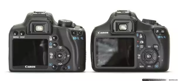 EOS 1100D ตัวขวา ด้านหลังมีความเปลี่ยนแปลงชัดเจน ด้วยปุ่มกดสไตล์ 60D จอใหญ่ขึ้นเป็น 2.7 นิ้ว EOS 1100D ตัวขวา ด้านหลังมีความเปลี่ยนแปลงชัดเจน ด้วยปุ่มกดสไตล์ 60D จอใหญ่ขึ้นเป็น 2.7นิ้ว