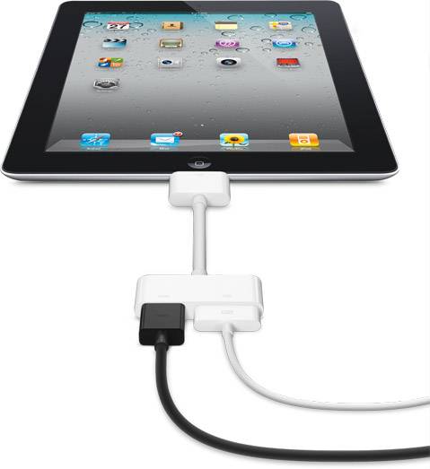 AV Adapter iPad สามารถต่อ HDMI กับ LCD TV รุ่นใหม่ได้ทันทีและชาร์จไฟไปด้วยได้